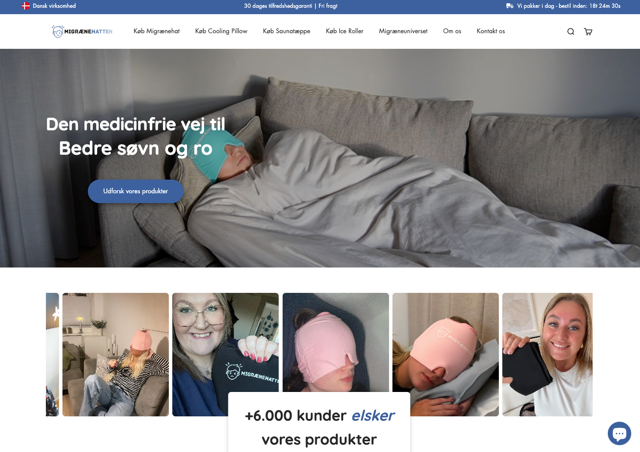 migrænehatten website